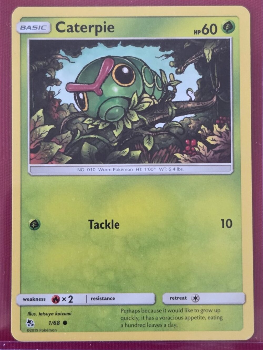 2019 POKEMON, CATERPIE CARD!!!